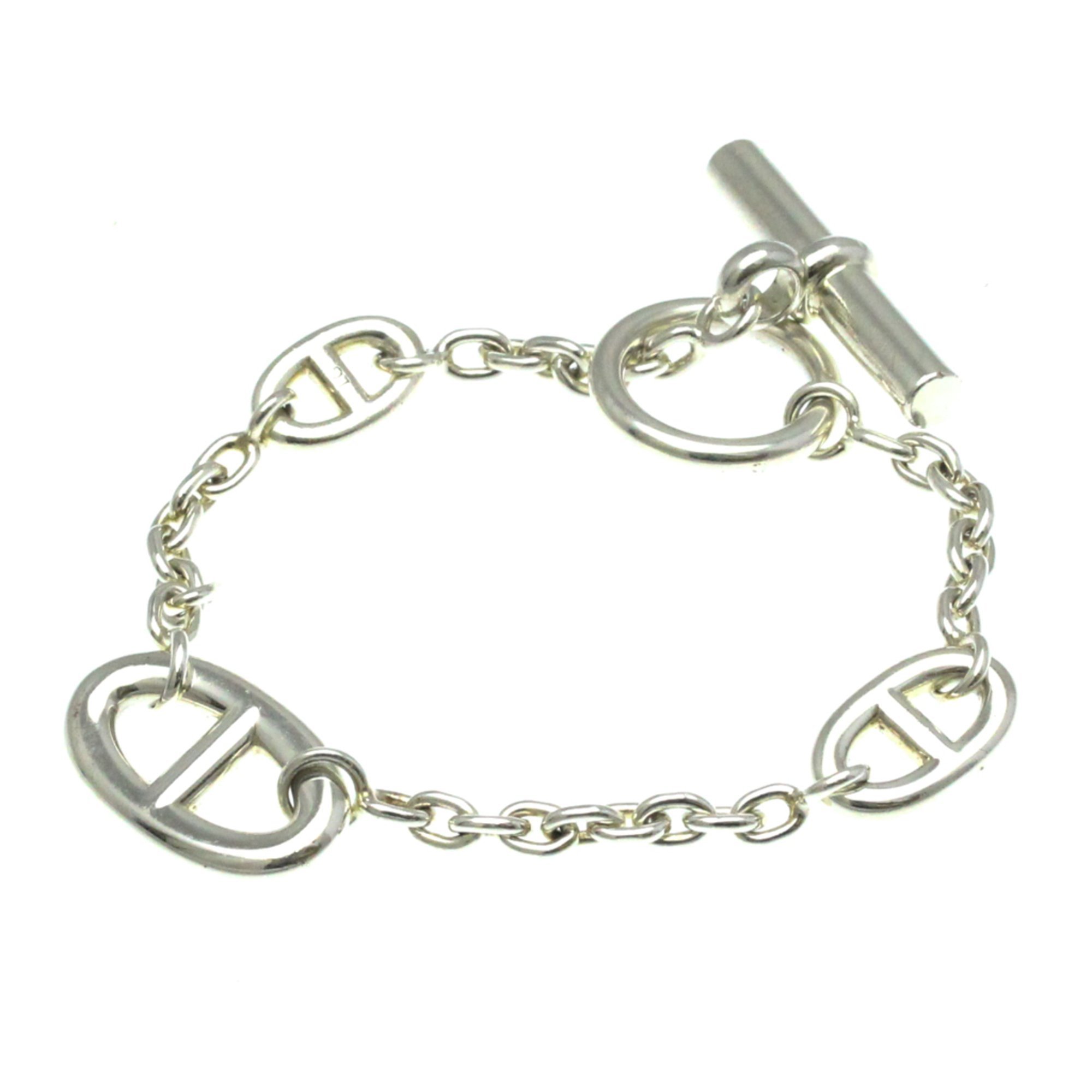 Hermes Chaine Dancre Bracelet Silver 925 No Stone Charm Bracelet Silver 1491$